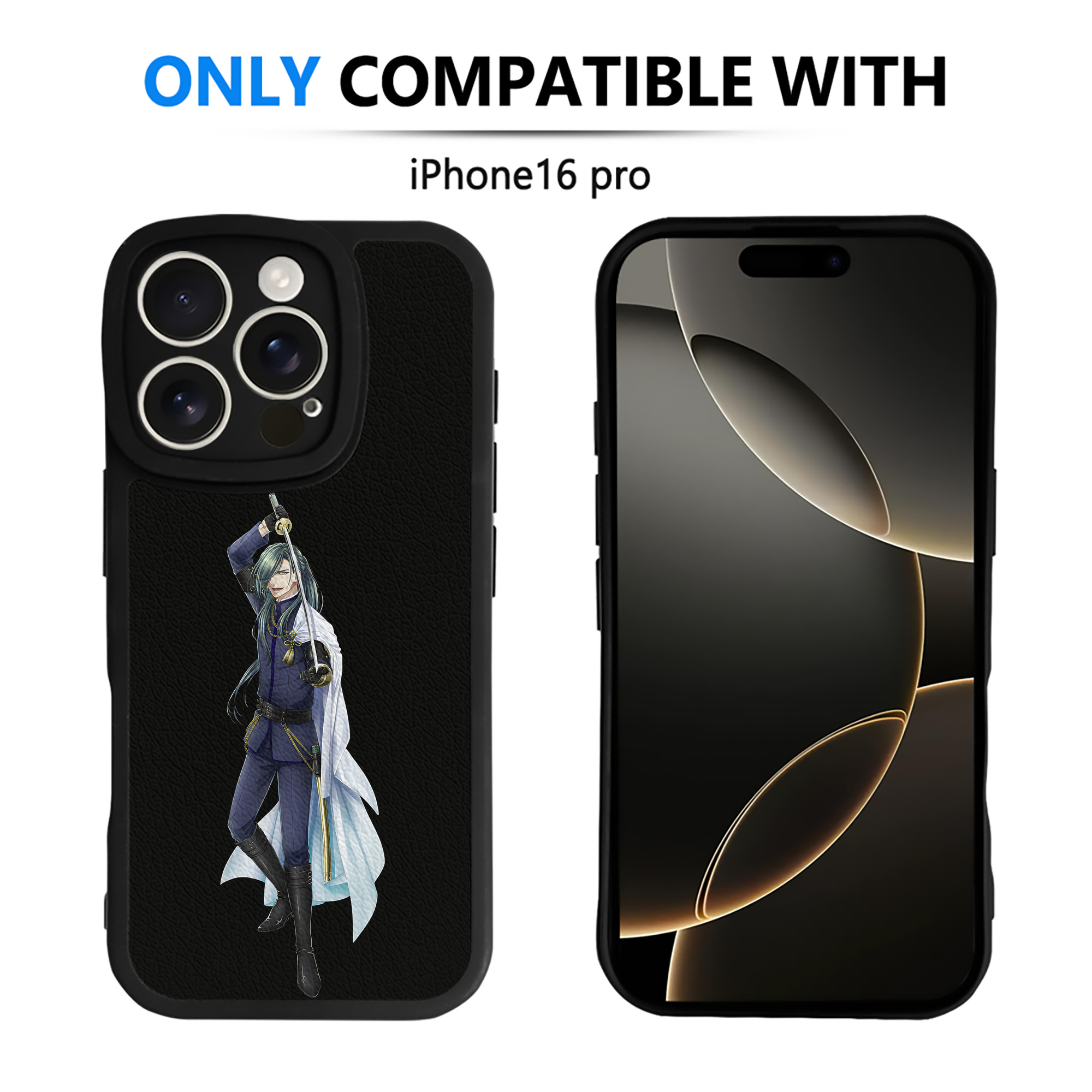 （画像用） 刀剣乱舞 Touken Ranbu 【iPhone 16シリーズ対応】シリコンスマホケース（レザー調） 材質：シリコン